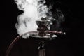 Still life shisha equipment and smoke Royalty Free Stock Photo