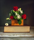 Still life with a small bouquet of flowers. Royalty Free Stock Photo