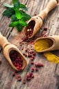 Still life with spices and herbs Royalty Free Stock Photo