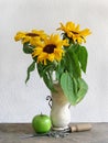 Still life of sunflowers Royalty Free Stock Photo