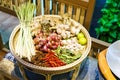 still life of thai food ingredients, spices with ingredients for Royalty Free Stock Photo