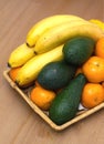 Still life with tropical fruits closeup Royalty Free Stock Photo