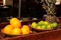 Tropical fruit used as a decoration at a restaurant