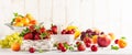 Still life with various types of fresh fruits and berries Royalty Free Stock Photo