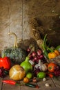 Still life Vegetables, Herbs and Fruit.