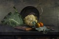 still life with vegetables in the kitchen