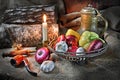 Still life with vegetables in a retro style Royalty Free Stock Photo