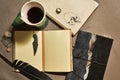 Still life with vintage books and a wineglass