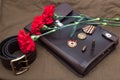 Still life with vintage objects dedicated to Victory Day