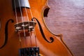 Still life violin on wood table. Royalty Free Stock Photo