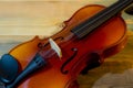 Still life violin on wooden Royalty Free Stock Photo