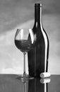 Still-life wine bottles and glass Royalty Free Stock Photo