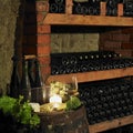 still life in wine cellar, Bily sklep rodiny Adamkovy, Chvalovic Royalty Free Stock Photo