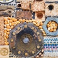 Still life from wooden and mechanical objects Royalty Free Stock Photo