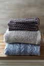 Still Life with Wool Sweaters and Leg Warmers Royalty Free Stock Photo