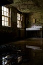 Reflections in Derelict Bathroom - Abandoned Central Islip State Hospital - New York Royalty Free Stock Photo