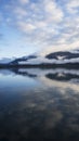 Still water with cloud reflections Royalty Free Stock Photo