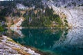 Still Water in Eunice Lake at Base of Tolmie Peak Royalty Free Stock Photo