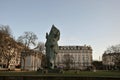 Still Water is a 2011 outdoor bronze sculpture of a horse`s head by Nic Fiddian-Green, located at Marble Arch in London, United Ki Royalty Free Stock Photo