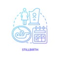 Stillbirth blue gradient icon Royalty Free Stock Photo