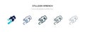 Stillson wrench icon in different style vector illustration. two colored and black stillson wrench vector icons designed in filled