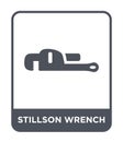 stillson wrench icon in trendy design style. stillson wrench icon isolated on white background. stillson wrench vector icon simple