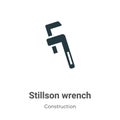 Stillson wrench vector icon on white background. Flat vector stillson wrench icon symbol sign from modern tools collection for