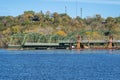 The Stillwater Lift Bridge, located on the St Croix River, is under construction Royalty Free Stock Photo