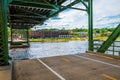 The Stillwater Lift Bridge in Stillwater, Minnesota Royalty Free Stock Photo