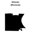 Stillwater outline map Royalty Free Stock Photo