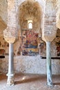 Stilo Calabria Italy. Frescoes in the interior of the Cattolica di Stilo byzantine church Royalty Free Stock Photo