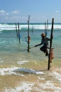 Stilt fisherman. Weligama. Sri Lanka