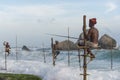 Stilt fishermen in Sri Lanka