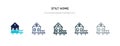 Stilt home icon in different style vector illustration. two colored and black stilt home vector icons designed in filled, outline Royalty Free Stock Photo