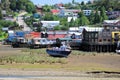 Chiloe Island, Chile, Stilt houses colored Castro during low tide Royalty Free Stock Photo