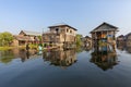 Floating Village, Inle Lake, Myanmar Royalty Free Stock Photo