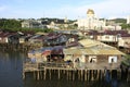 Stilt houses of Kampong Ayer and Sultan Omar Ali S