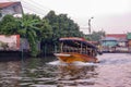 Stilt houses at a klong in Bangkok. Klongs are the canals, that branch off from Chao Phraya river, the big river of Bangkok. The