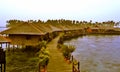 Stilt houses on lake Royalty Free Stock Photo