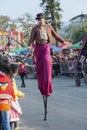 Stilt performance Royalty Free Stock Photo