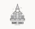 Stilted Church Logo Royalty Free Stock Photo