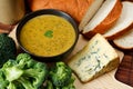 Stilton and broccoli soup Royalty Free Stock Photo