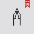 Stilts icon isolated on grey background.Vector illustration.