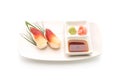 The Stimpson surf (hokkigai) nigiri sushi - japanese food s