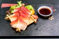 The Stimpson surf clam or hokkigai Sashimi