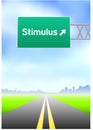 Stimulus Highway Sign Royalty Free Stock Photo