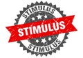 Stimulus stamp. stimulus grunge round sign.