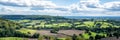 Stinchcombe Hill looking towards the Tyndale Monument and North Nibley, The Cotswolds, Gloucestershire, England, United Kingdom