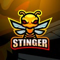 Stinger mascot esport logo design