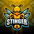 Stinger mascot esport logo design